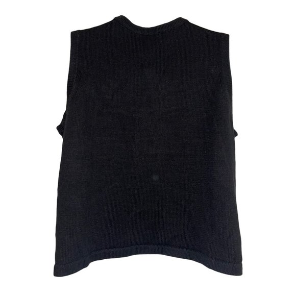 Vtg Bechamel Plus Size Cardigan Sweater Vest Womens 1X Christmas Santa Holiday - Picture 7 of 12